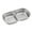 Silver-2, variant on Stainless Steel Dipping Sauce Dishes 1/2/3/4 Compartment Appetizer Serving Trays - Snack Dishes for Soy Sauce Ketchup Seasoning - For Home Party Restaurant Travel