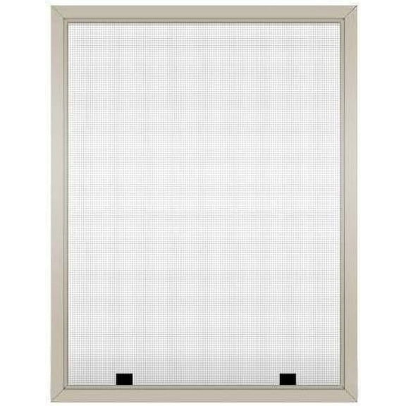 4 Pack - Window Screen Kit w/Aluminum Frame, Corners, Spline, Springs, Pull Tabs, and Screen Mesh (up to 48" x 48") (Tan)