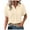 Beige, variant on YDFCWXW Button Down Dressy Shirts for Womens Gauze Shirts Casual Short Sleeve Textured Collared Summer Work Blouse Clothes Orange, XXL