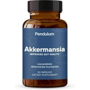 Pendulum Akkermansia Probiotic with Prebiotic Fiber - Increases GLP-1 Production, Delayed Release, Third-Party Tested, 100M AFU Live Strain for Gut Health for Men & Women (30 Capsules, 1-Pack)