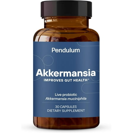 Pendulum Akkermansia Probiotic with Prebiotic Fiber - Increases GLP-1 Production, Delayed Release, Third-Party Tested, 100M AFU Live Strain for Gut Health for Men & Women (30 Capsules, 1-Pack)