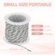 thumbnail image 2 of Cuerda de algodón trenzada colorida de 1.5mm, 11 yardas de hilo de panadero blanco/gris, cuerda de 4 hebras para hacer pulseras de amistad, manualidades DIY, envoltura de joyas, suministro decorativo, 2 of 5