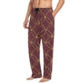 thumbnail image 2 of FORMRS Mens Pajama Pants with Pockets Sleepwear Lounge Bottoms Sizes S-2XL, Circular Gold Pattern, 2 of 7