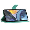 thumbnail image 5 of For Moto G22 Personalized inner and Outer Flower Butterfly Leather Case Green, 5 of 5