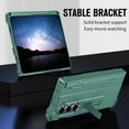 thumbnail image 3 of Dteck for Samsung Galaxy Z Fold 6 Pen Holder Case 2024,Foldable Screen Protective Case with Hinge Protection Heavy Duty Shockproof Dropproof Z Fold 6 Phone Case with Stand Stylus, Green, 3 of 7