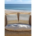 thumbnail image 5 of Outdoor Pillows Waterproof, Vintage Orange Grey Throw Pillows with Inserts Included, Farmhouse Barn Wooden Striped Indoor Outdoor Decorative Lumbar Pillow for Bed/Couch/Patio 16"x16", 2Pcs, 5 of 8