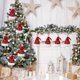 thumbnail image 4 of Adornos personalizados de 26 letras para árbol de Navidad | Decoración colgante de alfabeto DIY | Colgantes festivos con letras rojas y sombrero de Papá Noel | Decoraciones navideñas ligeras y, 4 of 6