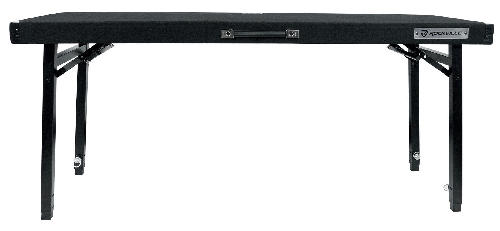 DJ Package w/Black Facade Booth+Bag+2) Totem Stands+Foldable Adjustable DJ Table