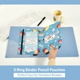 thumbnail image 3 of FORMRS 2 Pack Pencil Pouch for 3 Ring Binder with Clear Window Zipper Case, Easter Bunny Pattern, 3 of 6
