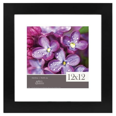 Gallery Solutions 12x12 Black Float Frame For Floating Display of 10x10 Image