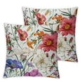 thumbnail image 2 of JRXY Throw Pillow Covers,Pillowcases,Pillow Cases,Floral Jungle Plant, 2-Pc White, 2 of 6