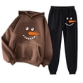 thumbnail image 1 of Puntoco Sudadera con Capucha para Mujer Sudadera con Bolsillo De Manga Larga Conjunto De Sudadera Estampada con Pantalones De Moda para Mujer Puntoco Puntoco-7118, 1 of 2