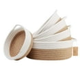 thumbnail image 1 of CJiaWei Ensemble Rond 5 Pcs – Corde de Coton pour Organiser! Jouets Montessori Plateau à Clés Télécommande pour Entrée Table et Bol Cage Peu Profonde Décoration Maison, 1 of 5