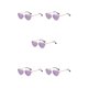 thumbnail image 2 of Gafas de sol en forma de corazón Sonducket púrpura con montura de metal dorado, 2 of 6