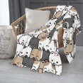 thumbnail image 2 of ZNDUO Seamless Cat Cartoon Pattern Pattern Thickening Blanket, Fluffy Soft Cozy Flannel Throw Blankets, 50"x40" Inches, 2 of 8