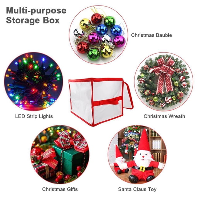 pitrice Transparent Storage Organizer Case for Storing Xmas LED Lights Garlands Christmas Tree Decorations