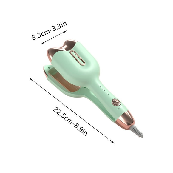 Fer à Friser pour Cheveux Paresseux Facile Baril Fer à Friser Double Tourmalines Céramique Fièvres Barils Outil à Écraser Cheveux Troisième Règlement de Température Vagues de Plage Fer à Friser