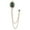 Green, variant on HUANLEDASH Fashion Faux Gem Shining Rhinestones Brooch Pin Chain Tassel Suit Coat Badge Dress Bag Shawl Pin Jewelry Accessories