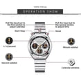 thumbnail image 5 of Multi-Function Quartz Chronograph Watch for Women, Luminous Silver Gold Bullhead Design, Casual Date Bracelet Style, 5 of 5