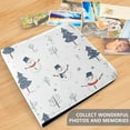 thumbnail image 4 of FORMRS 3 Ring Photo Album 4"x6" Self Adhesive Large Capacity PU Leather Cover, Blue Cartoon Snowmen, 4 of 8
