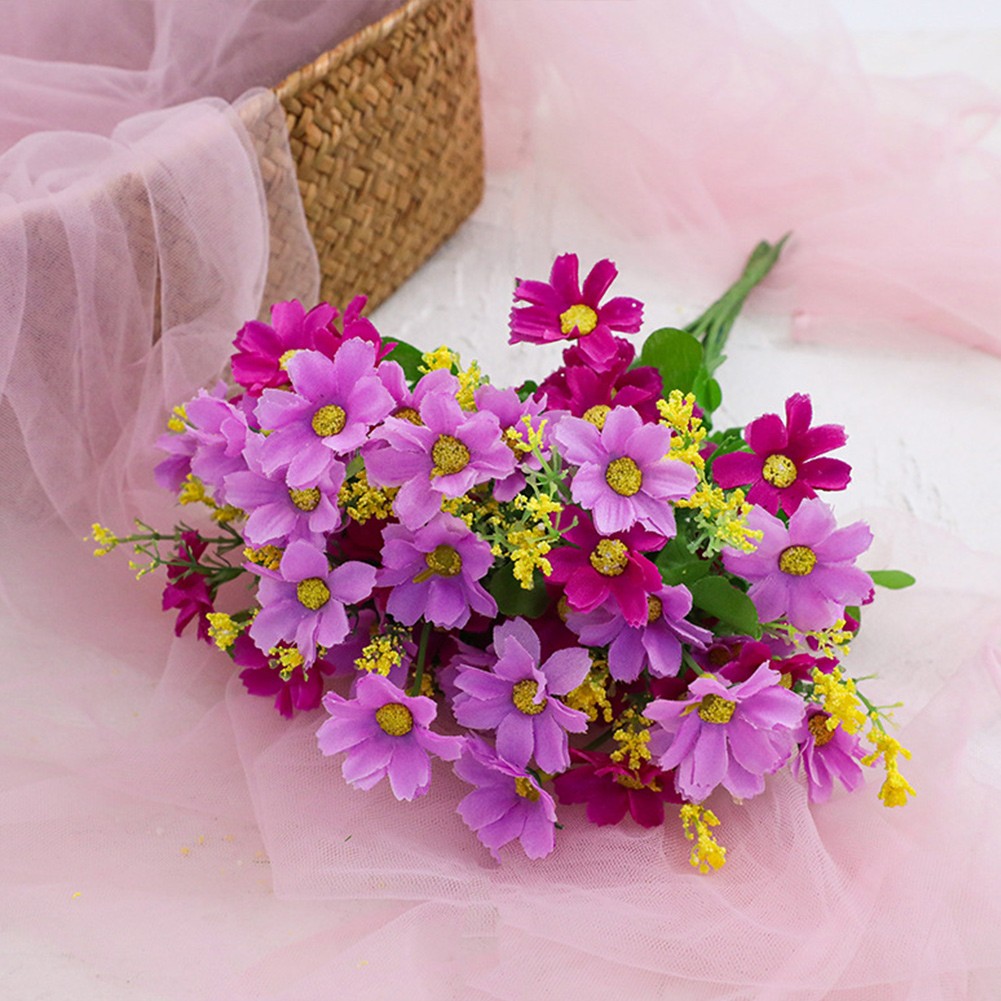 Plastic Outdoor Artificial Flowers Fake False Plants Grass Garden home