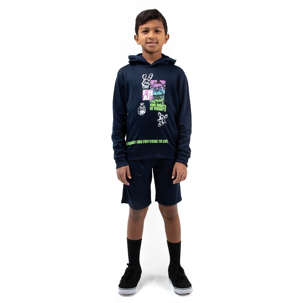 Five Nights At Freddy's Perfect Outfit Hoodie, Short-Sleeve Tee, and Lounge Shorts 3-Piece Combo Set 8 (M)