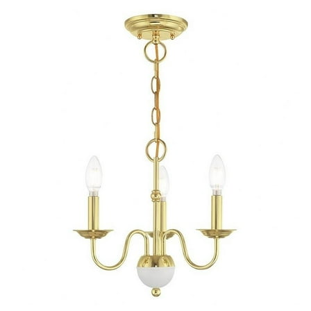Traditional Three Light Chandelier-Polished Brass Finish Bailey Street Home 218-Bel-3110586