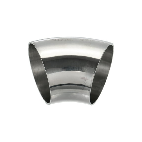 1pcs 45 Degree Mandrel Bend Elbow, 2 1/2 Inch OD Steel Exhaust Elbow Exhaust Piping Connector 316 Stainless Steel