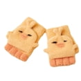thumbnail image 1 of Guantes convertibles con patrón de pajarito para niños, manoplas sin dedos tejidas cálidas de invierno para niños y niñas de 2 a 6 años, 1 of 5