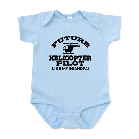 CafePress - Future Helicopter Pilot Like My Grandpa Infant Bod - Baby Light Bodysuit, Size Newborn - 24 Months