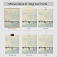 thumbnail image 5 of PixonSign Adhesive Posters Autumn Winter Countryside Lake Forest Wall Arts, Set of 4 Multicolor Pastel Cityscape Canvas Prints, Classic Vintage Wall Décor for Home Decor - 12"x16", 5 of 5