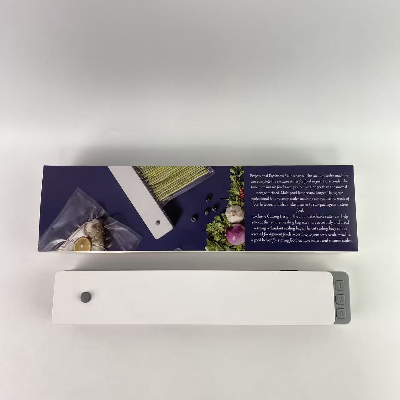 Zevicx Electric vacuum food sealers for household purposes,Vacuum food machine,compact sealing machine,60 KPa suction power,automatic sealing, small, white