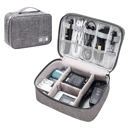 Electronic organizer travel general cable organizer bag waterproof electronic accessory storage box suitable for cables chargers hard drives etc