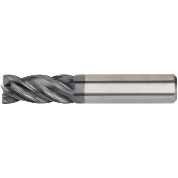 Kennametal 6676924 Square End Mill: 3/8" Dia, 7/8" LOC, 3/8" Shank, 4 Flutes