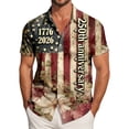 thumbnail image 2 of mgoYE 250th Anniversary USA Button Shirt Crew Neck Men T-Shirt 250 Years America Anniversary Button Shirt Mens 250th Independence Day Freedom Button Shirt USA Flag Star and Stripes Tee(Grey,6XL), 2 of 6