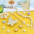 thumbnail image 7 of 1 Pack of Mixed Bling Shoe Charms Pearl Chain Buckle Flower Butterfly Ornaments and 1 Pair of Pearls Shoe Chains, Clog Slippers Shoes Decorations for Women Party Birthday Gifts, 7 of 7