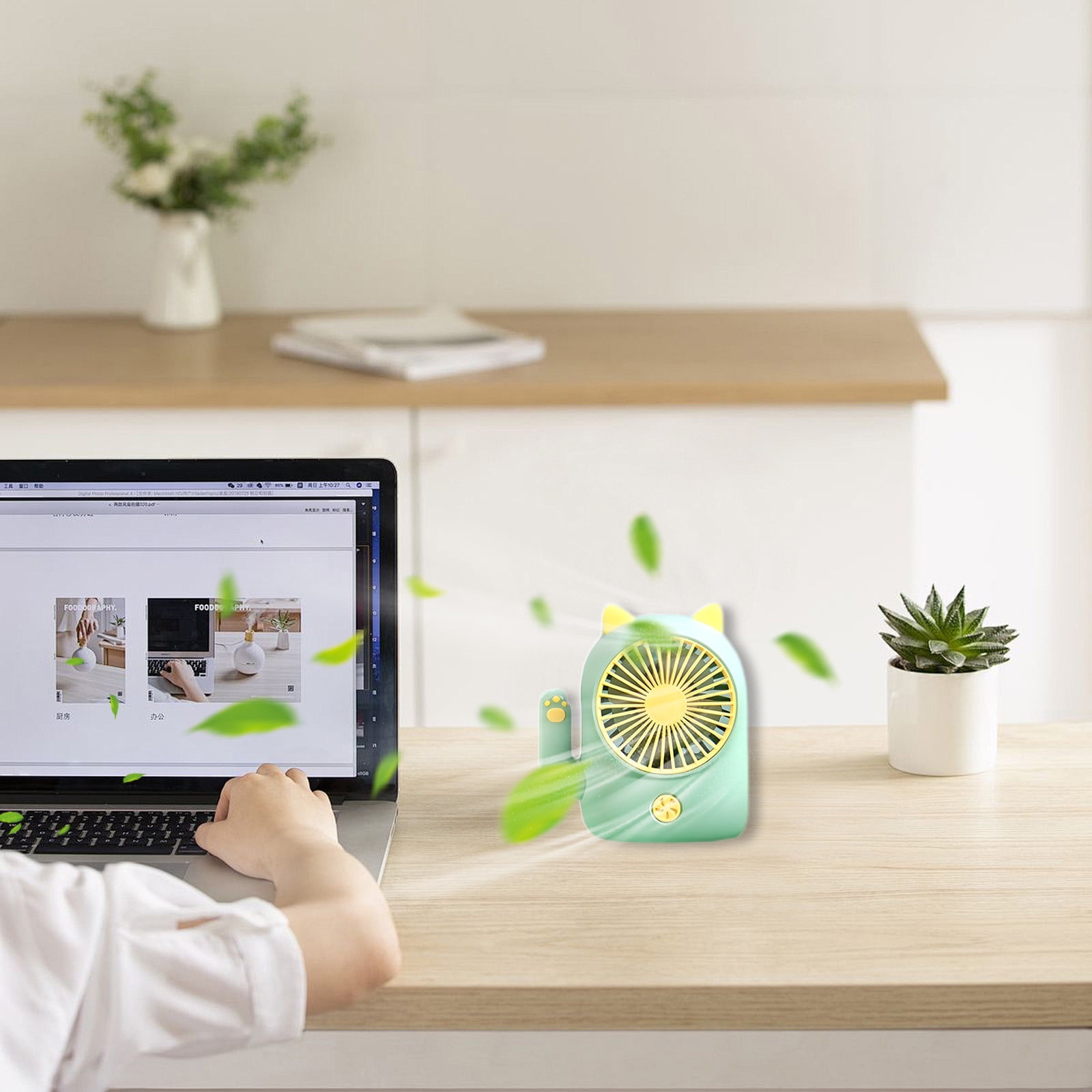 Wuztai Deals 90% off Handheld Fan Big Wind And Mute Student