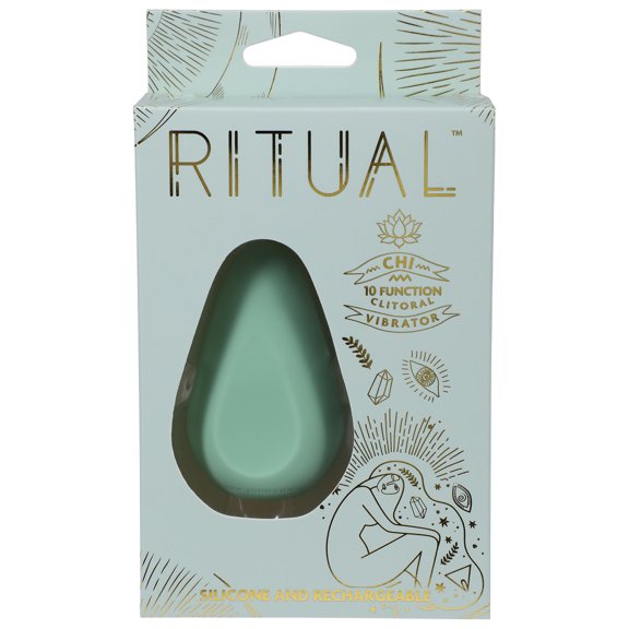 Doc Johnson Ritual Chi Rechargeable Silicone Clitoral Vibrator, Green