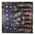 thumbnail image 2 of Western Patriotic USA Flag With Bald Eagle Pride of America Wooden Wall Decor, 2 of 7