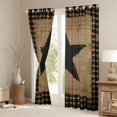 thumbnail image 3 of Homewish Texas Stars Curtains Pack of 2 (42x84 Each) for Female Men Adults,Western Theme Curtains Blackout,Geometric Plaid Grid Bedroom Curtains,Ultra Soft Home Decor, 3 of 6