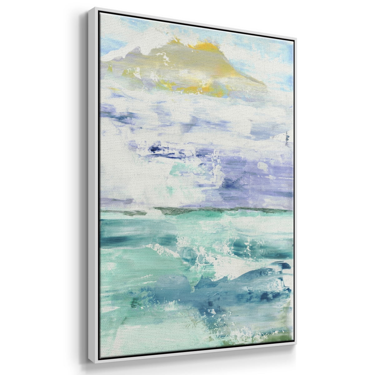 Fantasy Seascape Framed Premium Gallery Wrapped Canvas - Ready to Hang - 17 x 25 - White Floating Frame