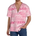 thumbnail image 7 of Lsque Western Cowgirl print Men's Cuban Collar Short Sleeve Shirt Summer Beachwear Casual Button Down Fashionable Vacation Leisure Shirt-3X-Large, 7 of 7