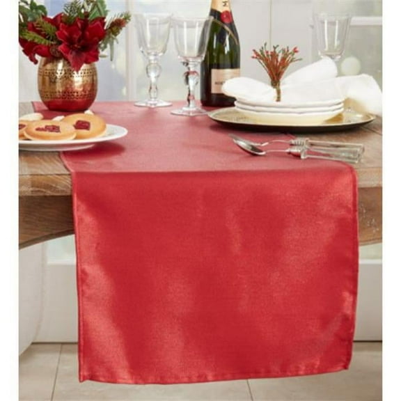 18 x 90 in. Shimmering Table Runner, Red