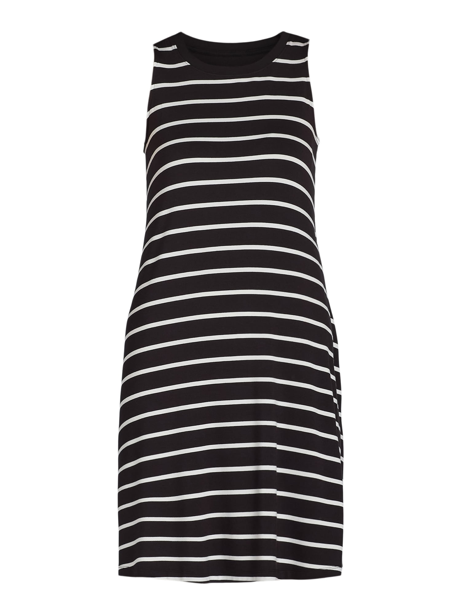 Time and Tru Women’s Sleeveless Knit Swing Dress, Sizes XS-XXXL