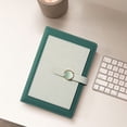 A5 PU Leather Notebook with 200 Pages, Button Closure, Durable Cover ...