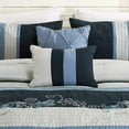 thumbnail image 6 of Chezmoi Collection 7-Piece Luxury Floral Leaves Embroidery Comforter Set, King, Navy/Blue/Gray, 6 of 9