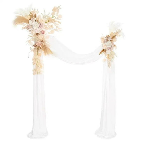 Wedding Arch Set, Artificial Roses Boho Decor, Draping Flower Arrangements for Ceremony, Party, Reception