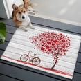 thumbnail image 4 of Rectangle Area Rug 2x3ft, Valentine's Day Love Trees Non-Slip Non-Shedding Floor Mat, Bicycles on Farm Wood Washable Sturdy Carpet for Living Room Bedroom Home Decor, 4 of 9