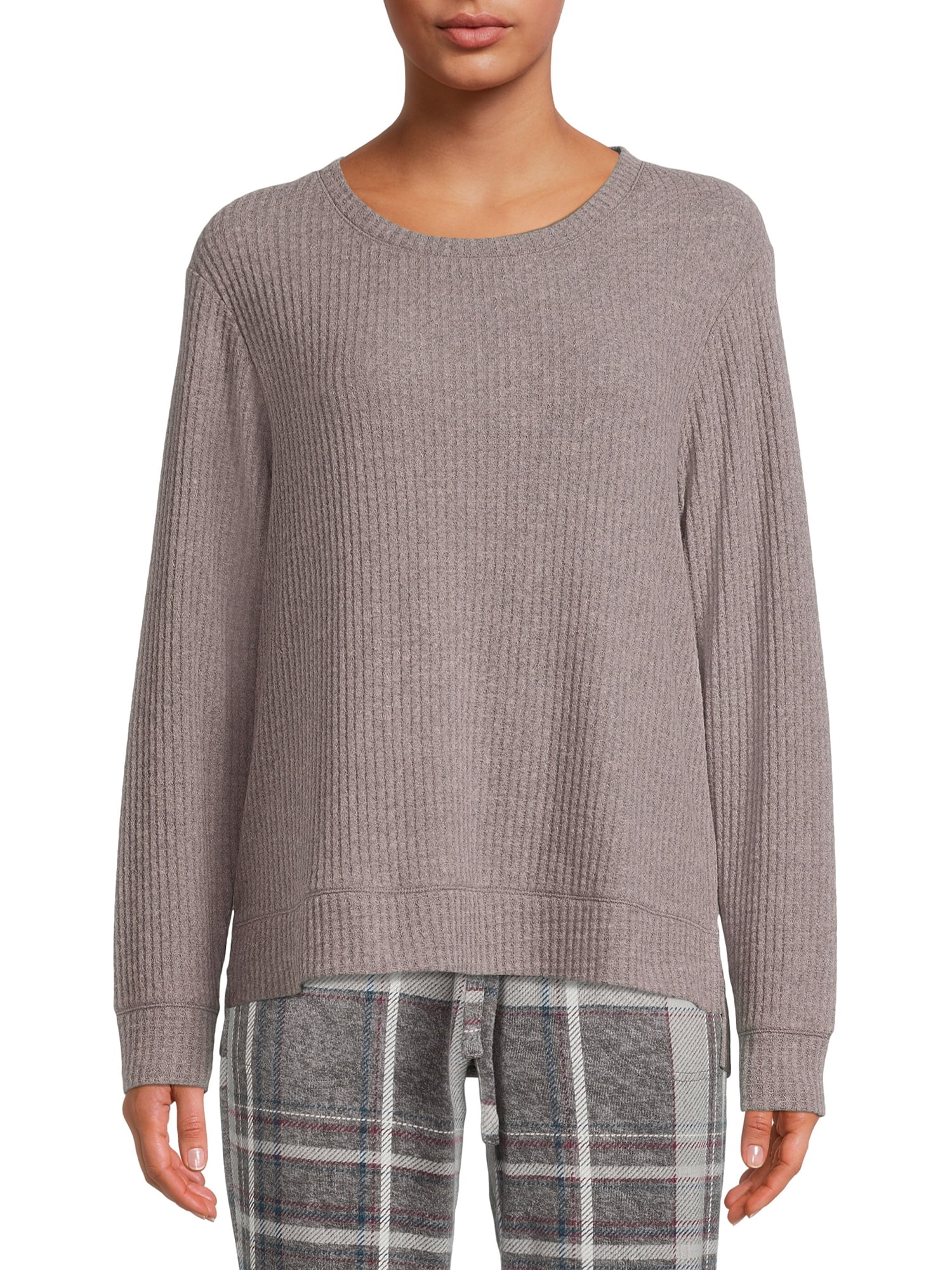 Secret Treasures Women's and Women's Plus Long Sleeve Waffle Top