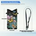 thumbnail image 7 of SEANATIVE Neoprene Phone Bag Cellphone Pouch Waterproof Smartphone Purse with Removable Adjustable Strap Shockproof Phone Pouch 8 x 4 inch, Butterfly Mushroom Leaves Flower Moon, 7 of 7